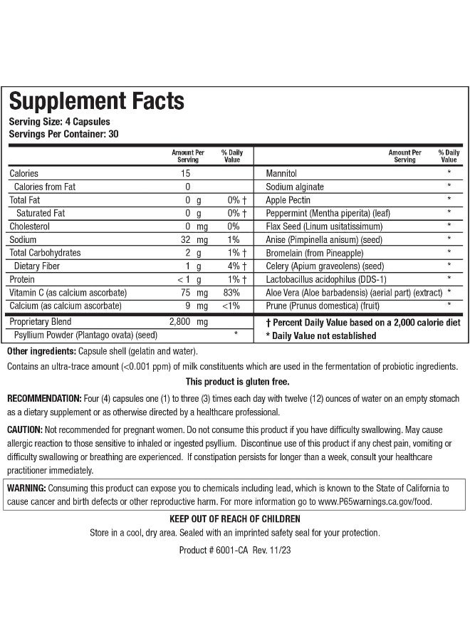 BIOTICS Research Colon Plus Caps Fiber Capsule, Digestive Health, Soluble, Insoluble Fiber, Laxative, Relieve Constipation, Regularity, Heart Health, Microbial Balance, Gut Flora 120 Caps - Image 2